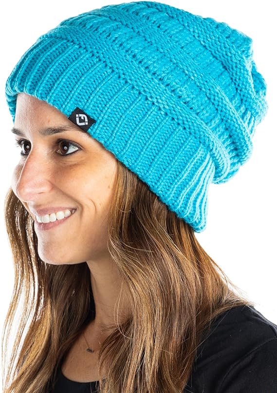 Satin Lined Ribbed Knit Beanie by Funky Junque