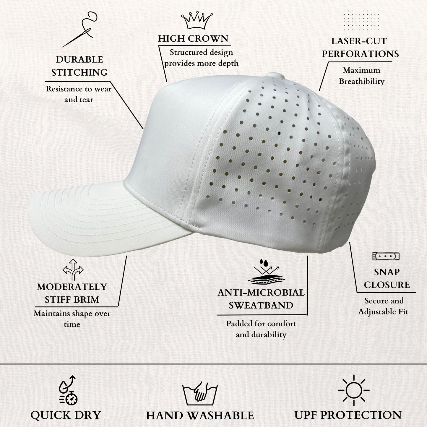 Golf Themed Laser Cut Golf Cap by Funky Junque