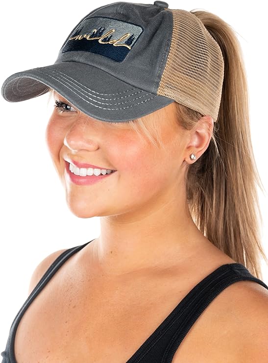 Wild Criss Cross Ponytail Hat by Funky Junque