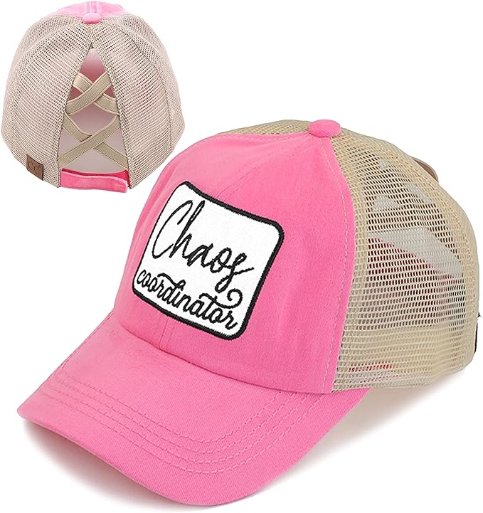 Chaos Coordinator Criss Cross Ponytail Hat by Funky Junque