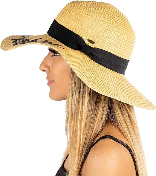Hello Sunshine Embroidered Sun Hat by Funky Junque