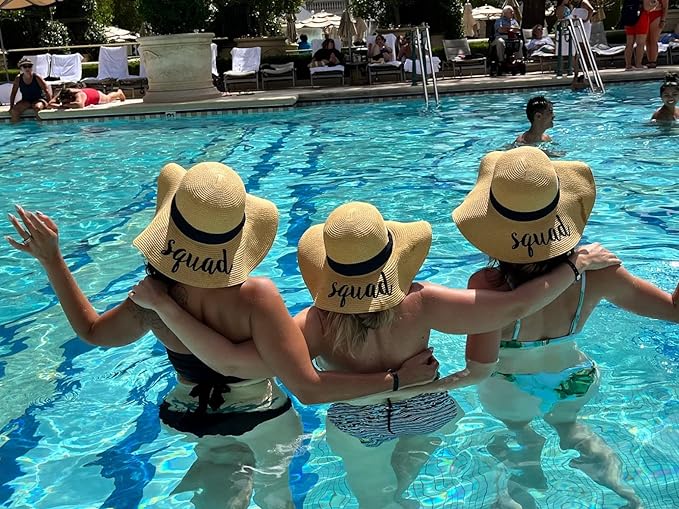 Bride & Squad Embroidered Sun Hat by Funky Junque