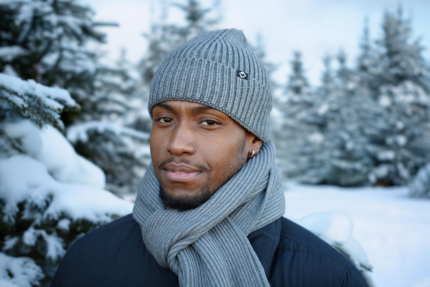 Ribbed Knit Beanie & Scarf Set by Funky Junque