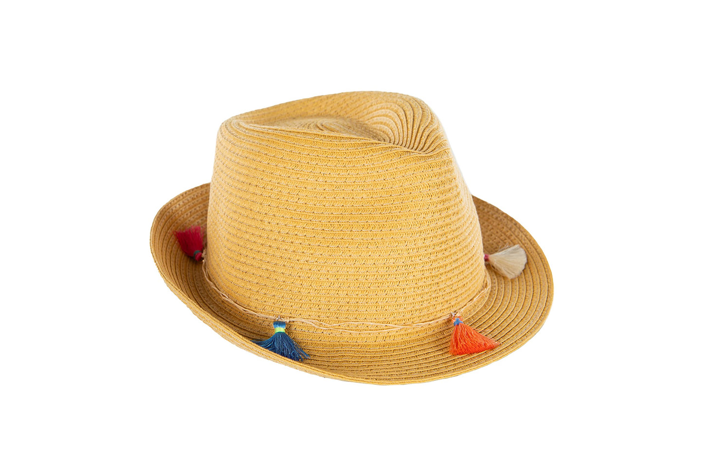 Tassel Band Straw Summer Fedora by Funky Junque