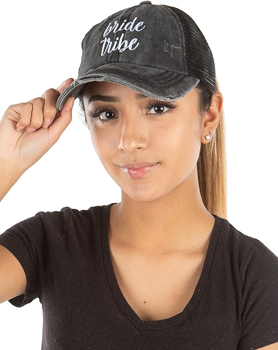 Bridal Criss Cross Ponytail Hat by Funky Junque