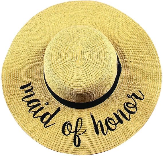 Maid of Honor Embroidered Sun Hat by Funky Junque
