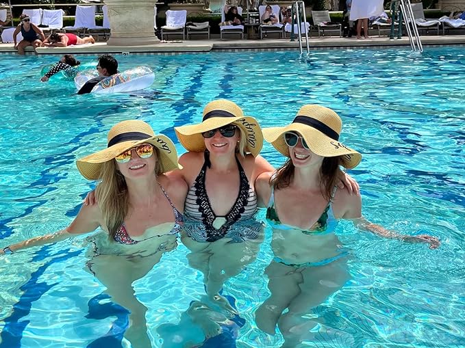 Bride & Squad Embroidered Sun Hat by Funky Junque