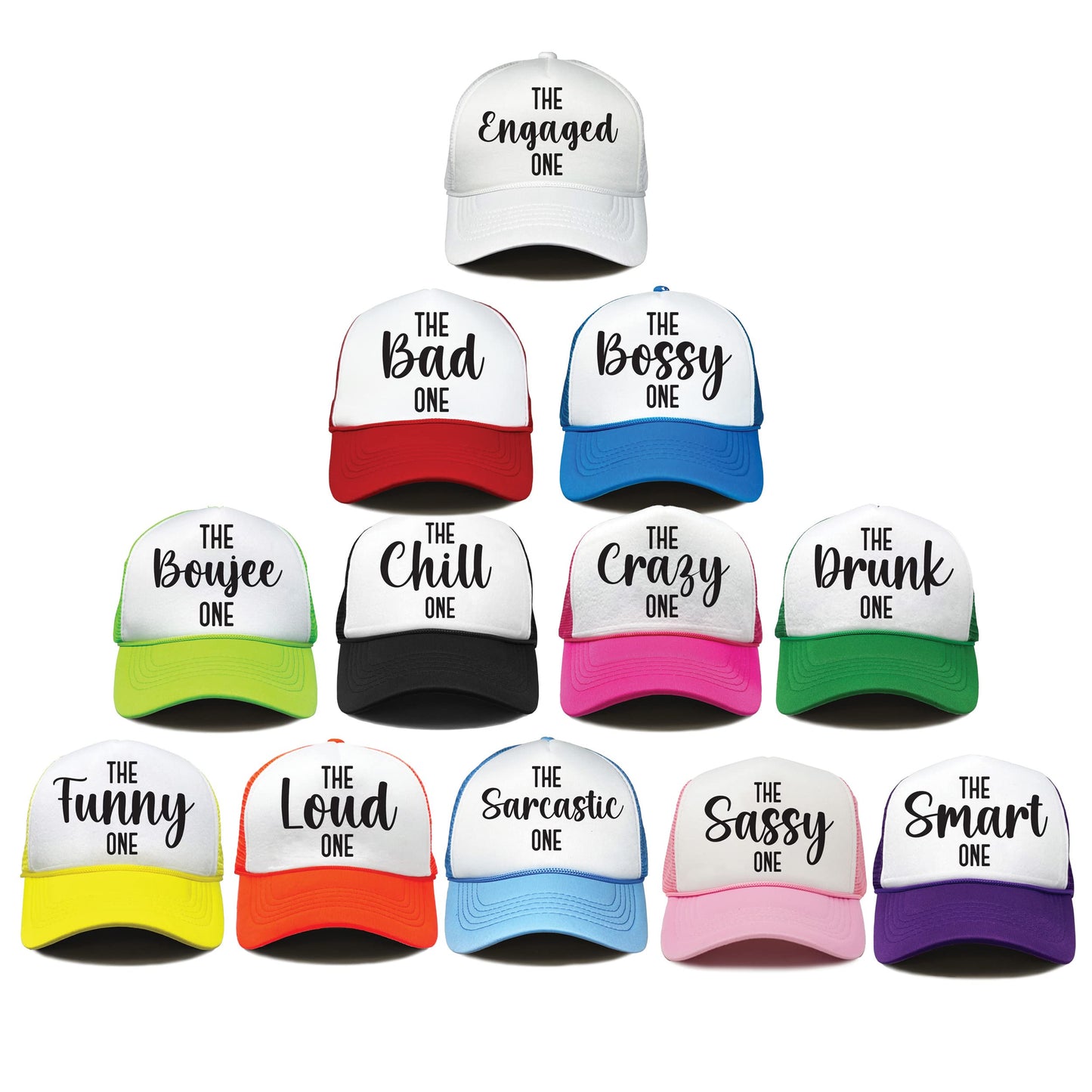 Funky Junque Trucker Hats Women Funny Baseball Cap The One Bachelorette Party Girls Bach Bridal Hat Snapback Foam Retro Mesh - The One (Bundles)