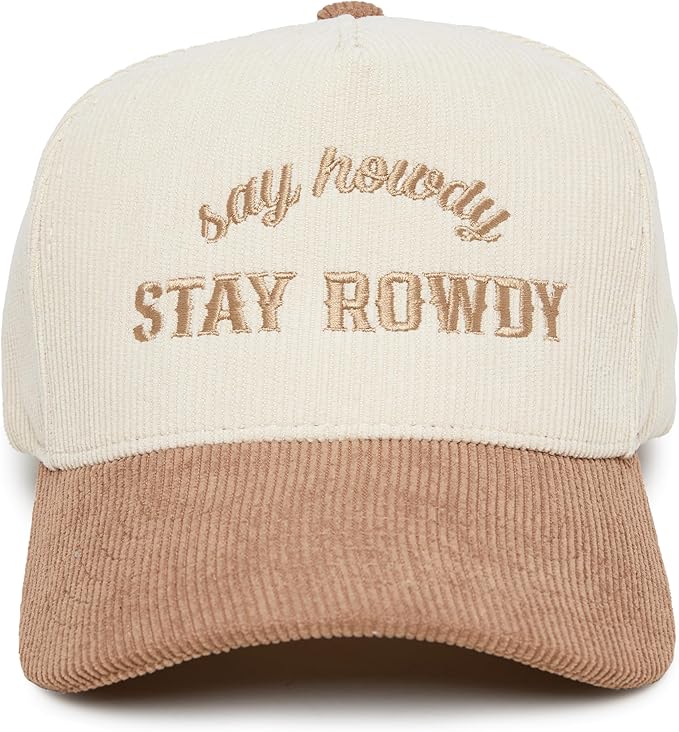 Two Tone Vintage Corduroy Trucker Hats - Sayings