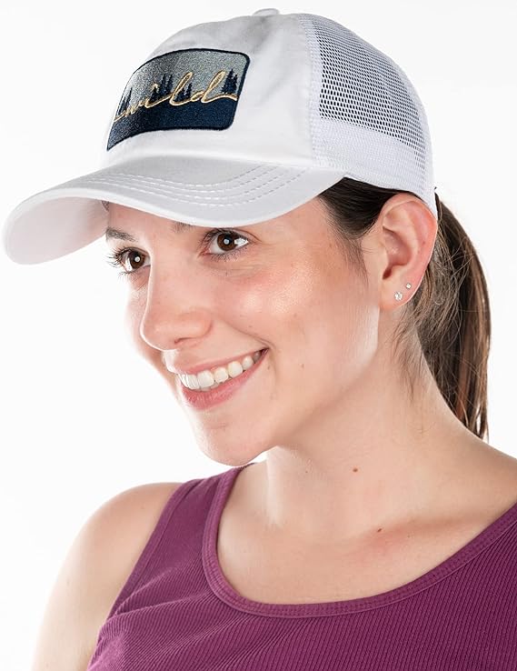 Wild Criss Cross Ponytail Hat by Funky Junque