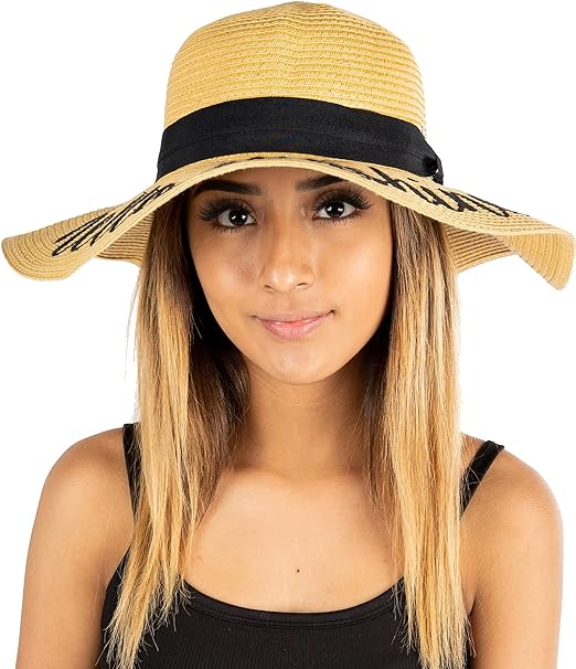 Hello Sunshine Embroidered Sun Hat by Funky Junque