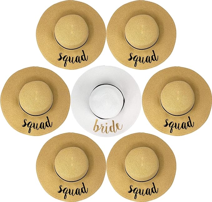 Bride & Squad Embroidered Sun Hat by Funky Junque