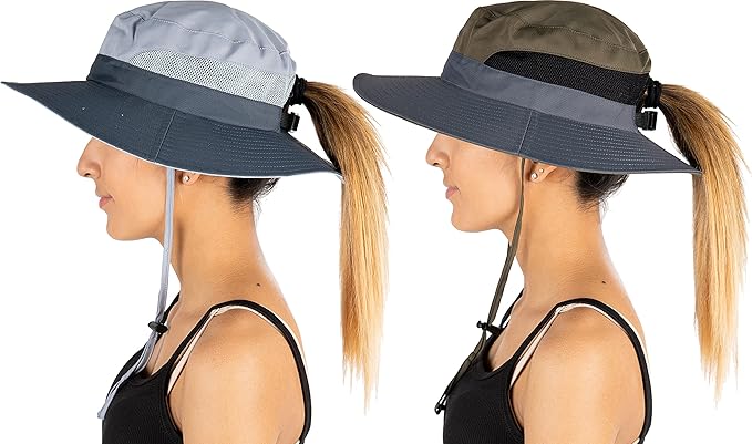 Ponytail Mesh Bucket Hat by Funky Junque