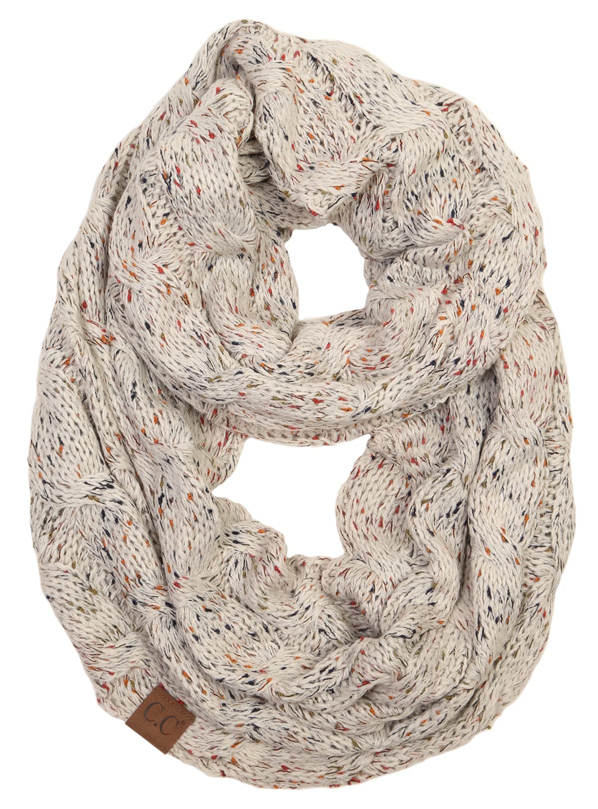 Confetti Matching Infinity Scarf, Cable Knit Beanie & Gloves Set by Funky Junque