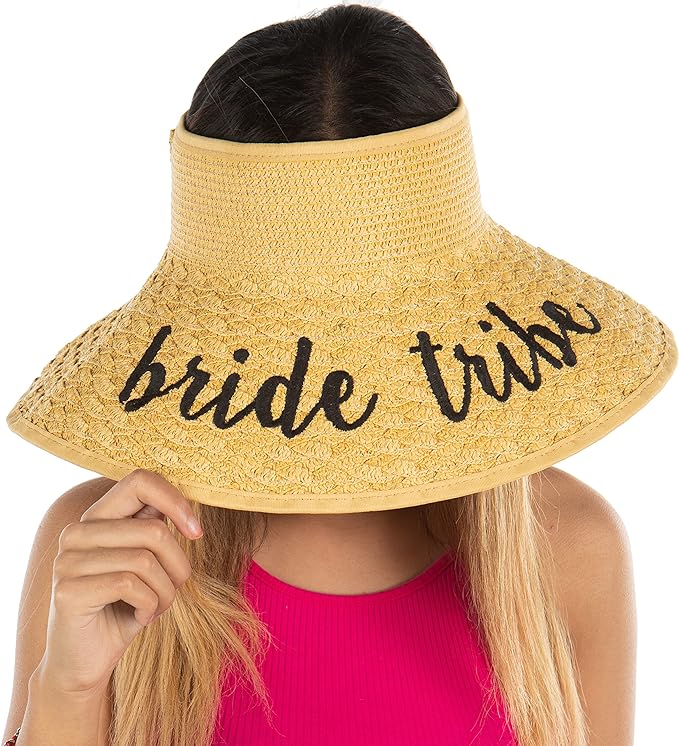 Funky Junque Women’s Straw Roll Up Sun Visor