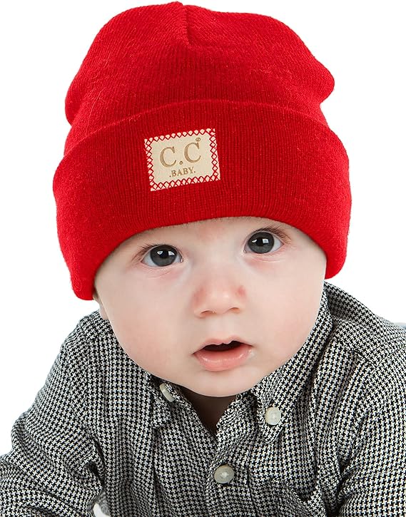 Suede Patch Baby Beanie by Funky Junque
