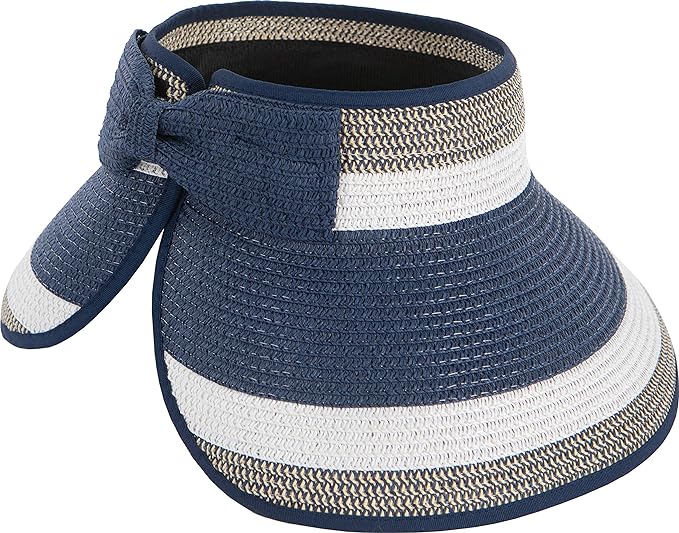 Funky Junque Women’s Straw Roll Up Sun Visor