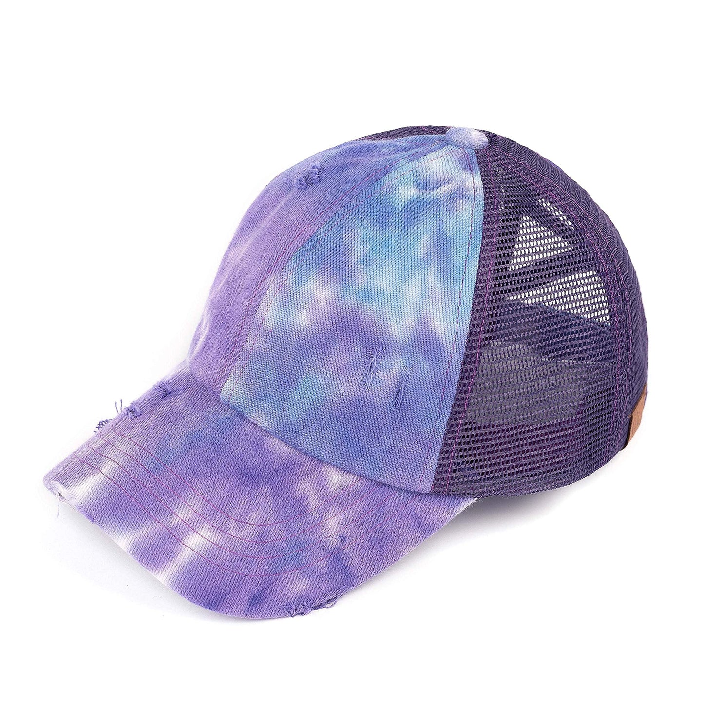 Tie Dye Criss Cross Ponytail Hat by Funky Junque