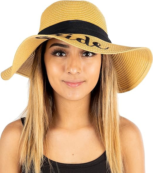 Bride Embroidered Sun Hat by Funky Junque