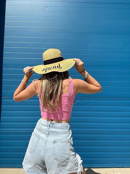 Bride & Squad Embroidered Sun Hat by Funky Junque
