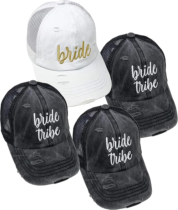 Bridal Criss Cross Ponytail Hat by Funky Junque