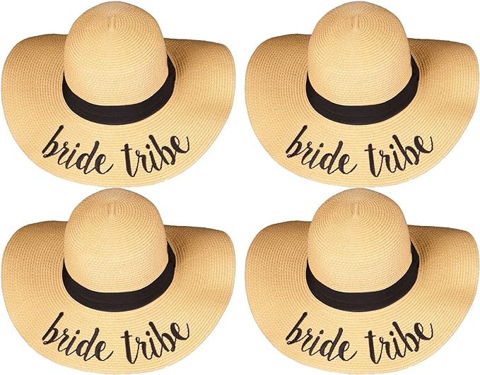 Bride & Bride Tribe Embroidered Sun Hat by Funky Junque