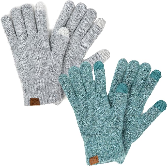 Warm Touchscreen Recycled Yarn Smart Tip Gloves