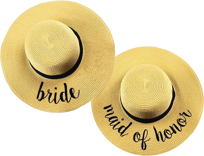 Maid of Honor Embroidered Sun Hat by Funky Junque