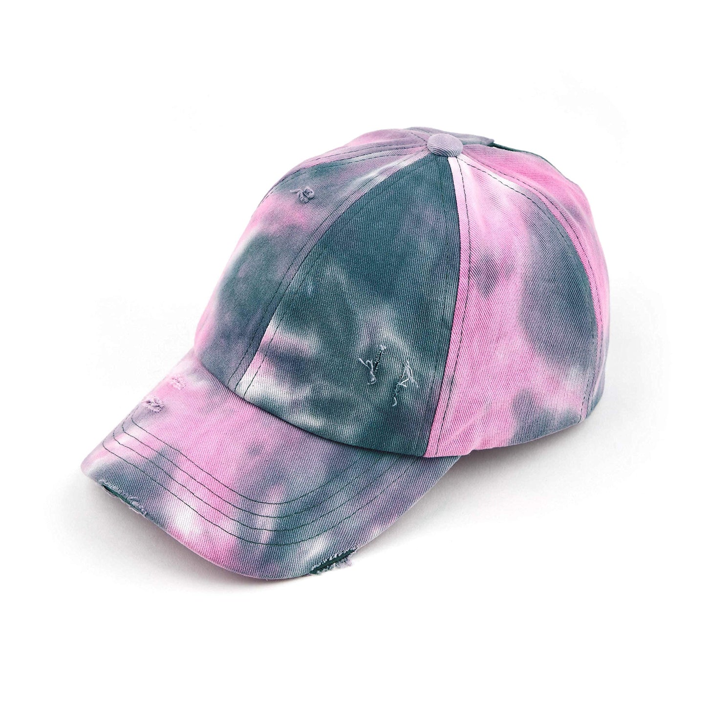 Tie Dye Criss Cross Ponytail Hat by Funky Junque