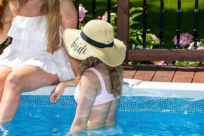Bride Embroidered Sun Hat by Funky Junque