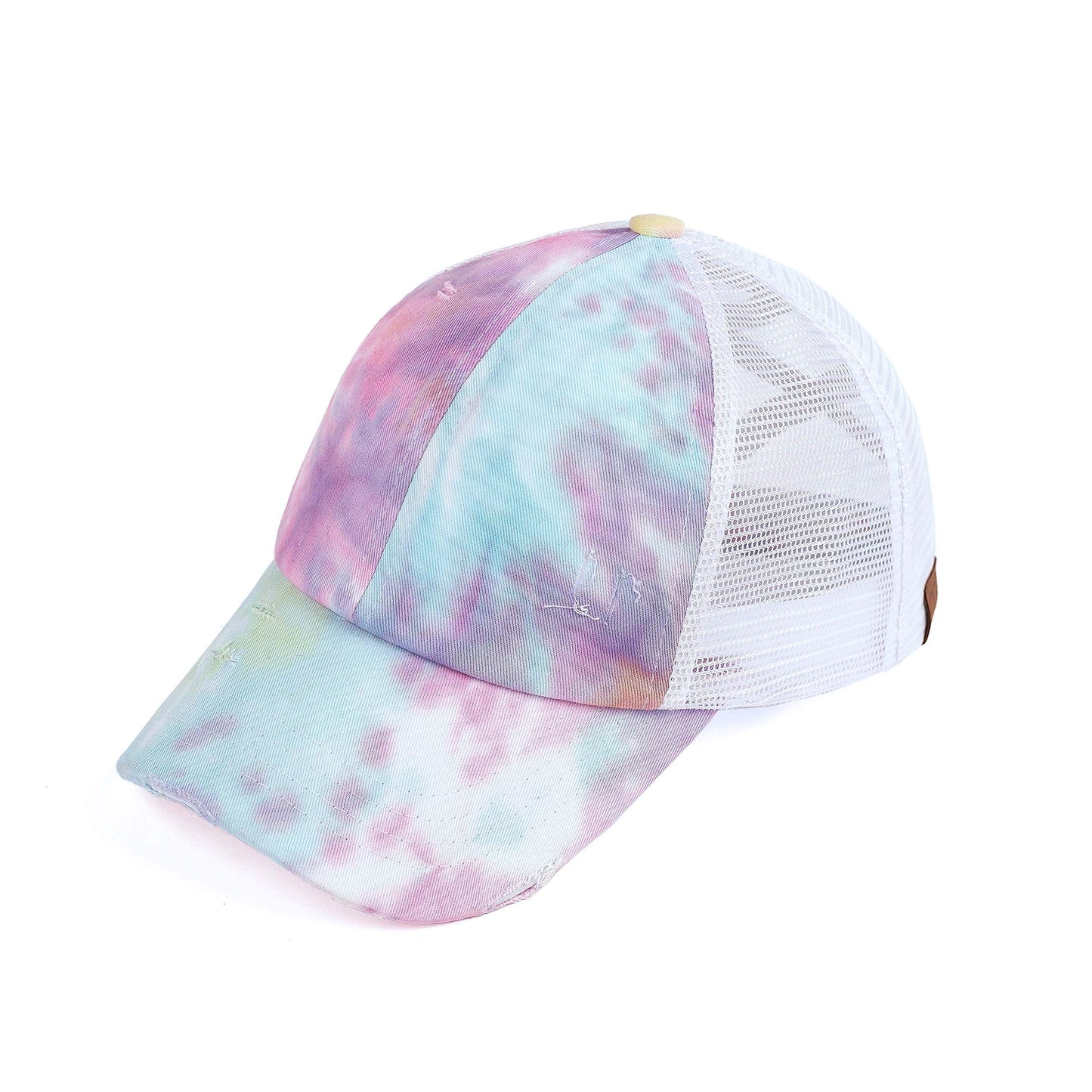 Tie Dye Criss Cross Ponytail Hat by Funky Junque
