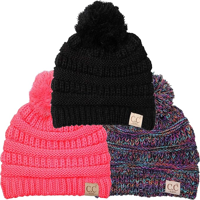 Kids Pom Beanie by Funky Junque