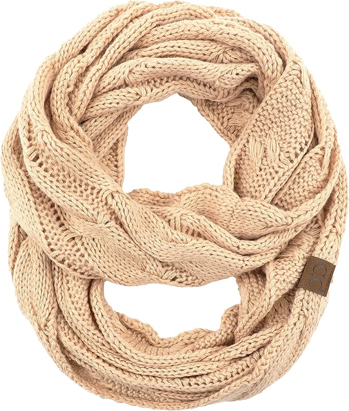 Solid Knit Infinity Scarf by Funky Junque