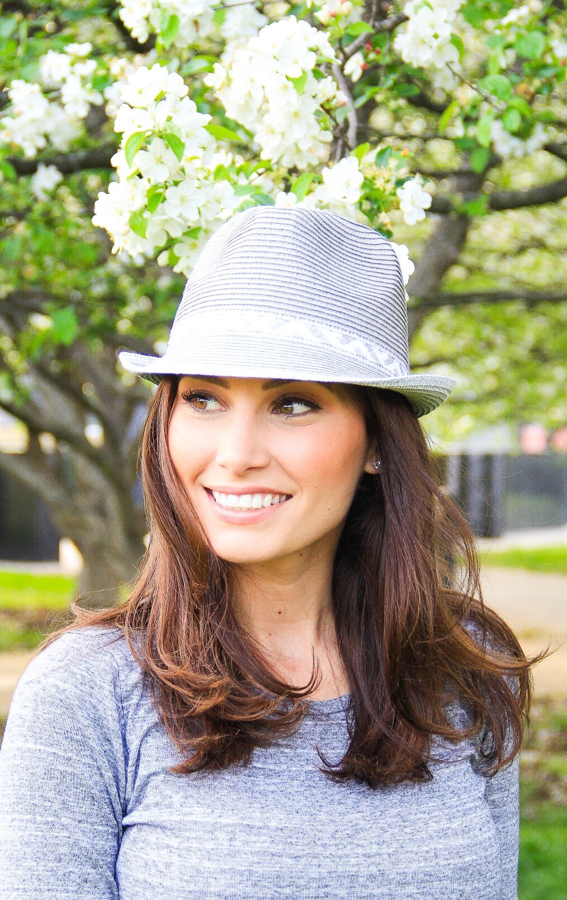 Duo Tone Woven Band Straw Summer Fedora by Funky Junque