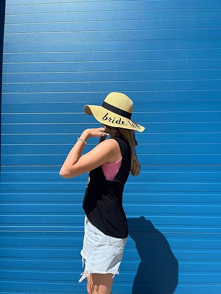 Bride to Be Embroidered Sun Hat by Funky Junque