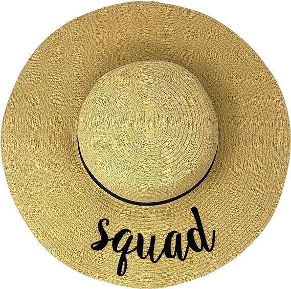 Bride & Squad Embroidered Sun Hat by Funky Junque