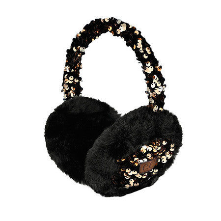 Sequin Adjustable Fuzzy Ear Muffs by Funky Junque