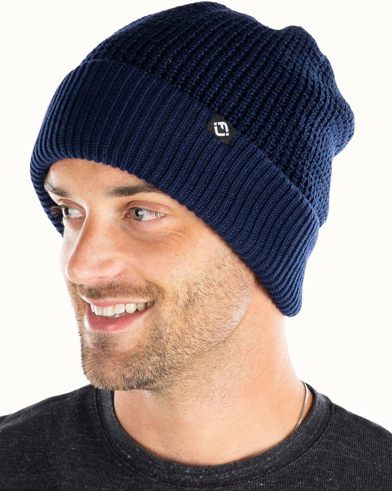 Waffle Knit Double Layer Beanie by Funky Junque