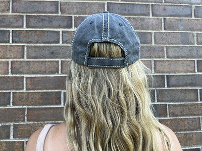 Leopard Steer (Sunflower) Distressed Patch Hat by Funky Junque