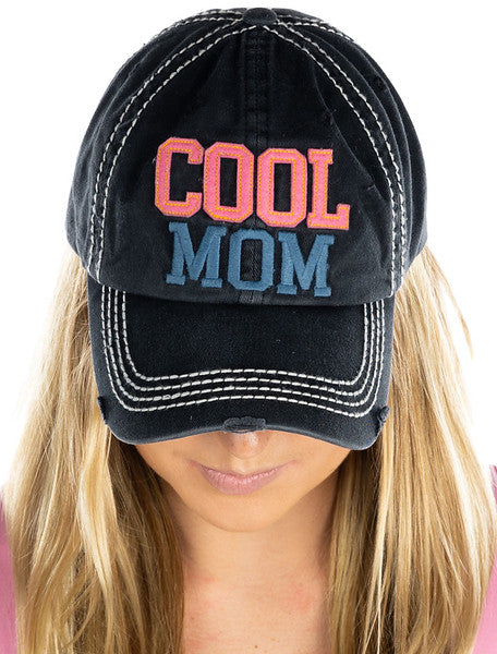 Cool Mom Distressed Patch Hat by Funky Junque