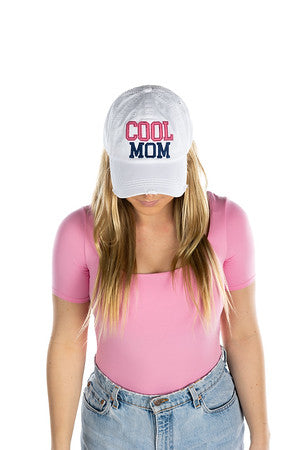 Cool Mom Distressed Patch Hat by Funky Junque