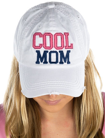 Cool Mom Distressed Patch Hat by Funky Junque