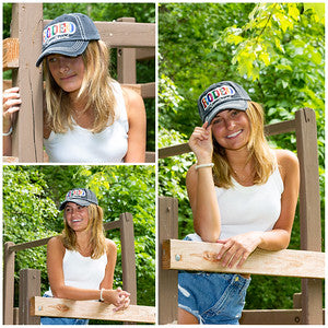 Rodeo Sweetheart Distressed Patch Hat by Funky Junque