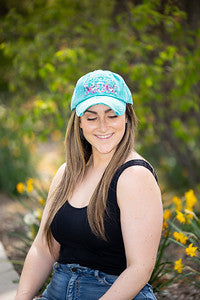Blessed Mom Distressed Patch Hat by Funky Junque
