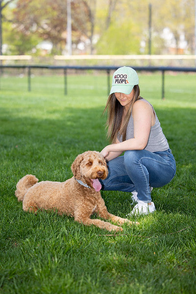 Dog Mom Distressed Patch Hat by Funky Junque