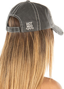 Hot Mess Express Distressed Patch Hat by Funky Junque