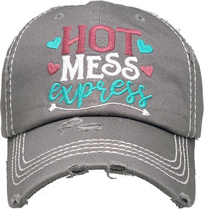 Hot Mess Express Distressed Patch Hat by Funky Junque