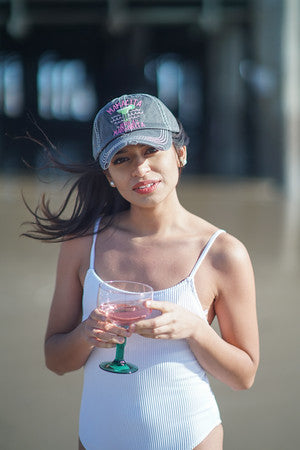 Mamacita Needs a Margarita Distressed Patch Hat by Funky Junque
