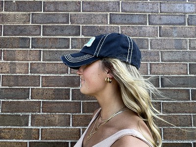 Mom of Boys & Girls Distressed Patch Hat by Funky Junque
