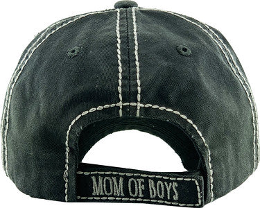Mom of Boys & Girls Distressed Patch Hat by Funky Junque